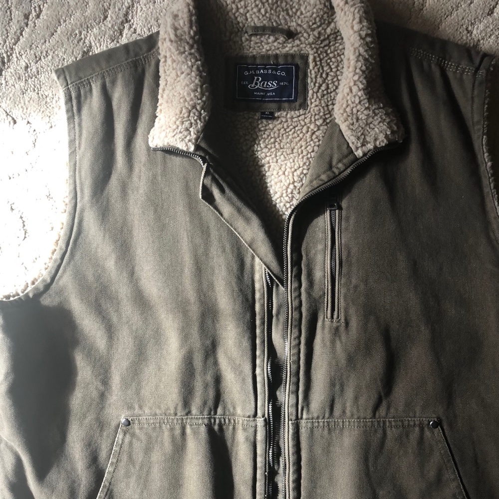G.H. Bass Canvas with Sherpa Vest